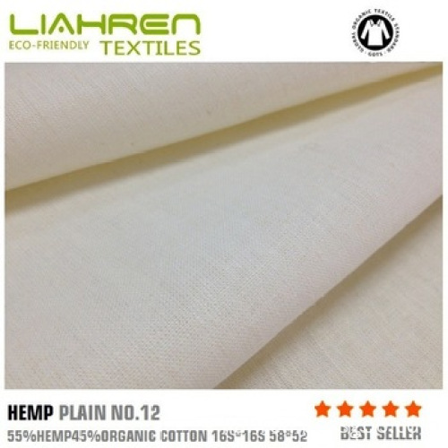 high quality pure natural hemp cotton blend fabric for skirts